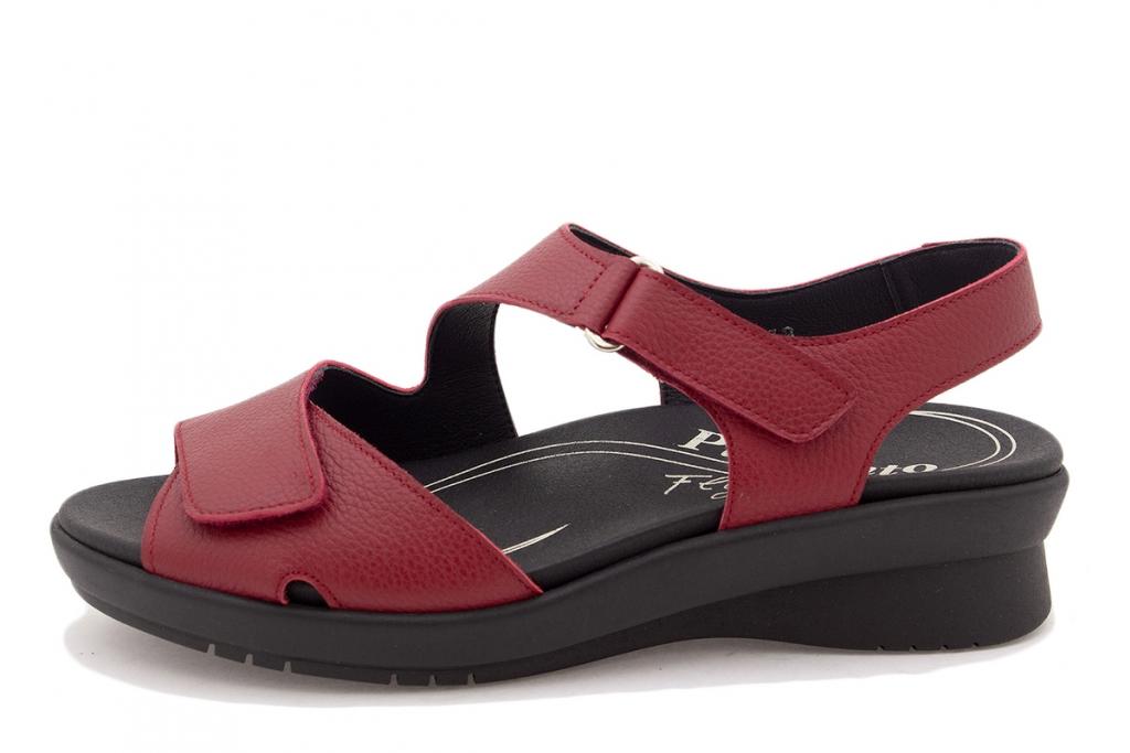 Removable Insole Sandal Red Leather 210893